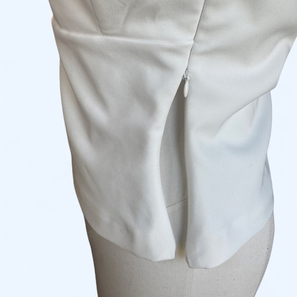 Zara White Square Neck Tank Top structured silhouette - Picture 5 of 11